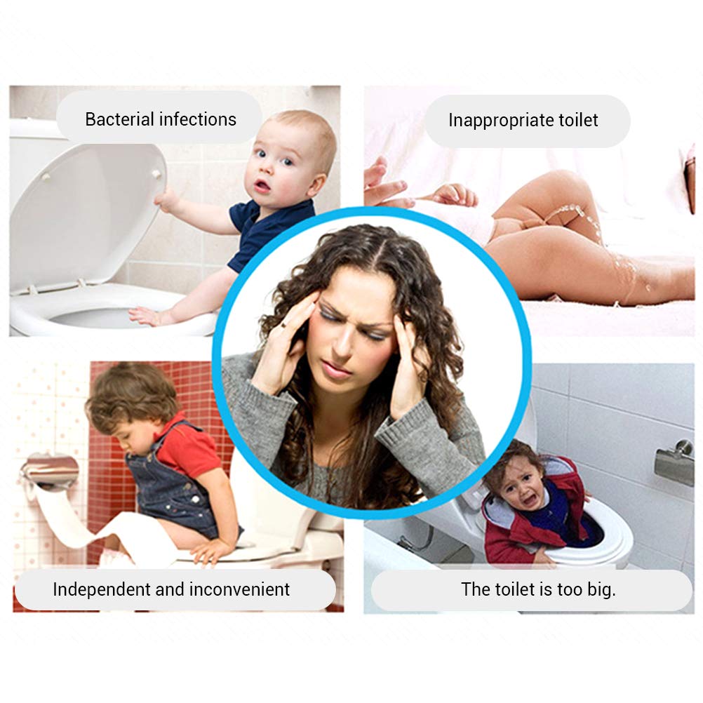 Kids Non-Slip Potty Training Seat with Adjustable Footrest