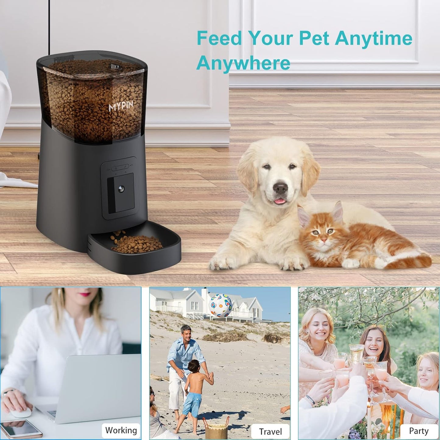 Smart Video Pet Feeder with Camera & App Control
