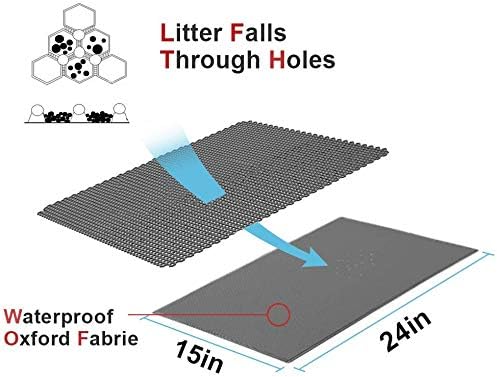 Cat Litter Mat Double Layer Waterproof 24x15 Inch