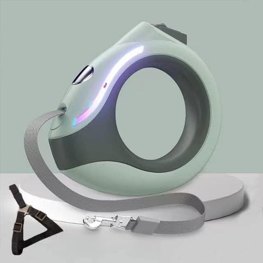 Retractable Dog Leash with LED Flashlight