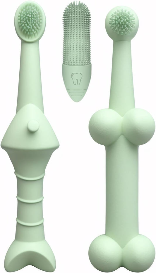 Pet Dental Care Silicone Brush Set
