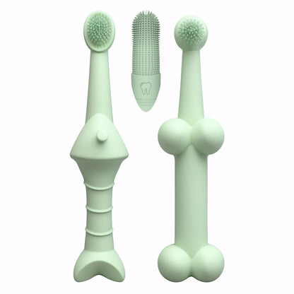 Pet Dental Care Silicone Brush Set