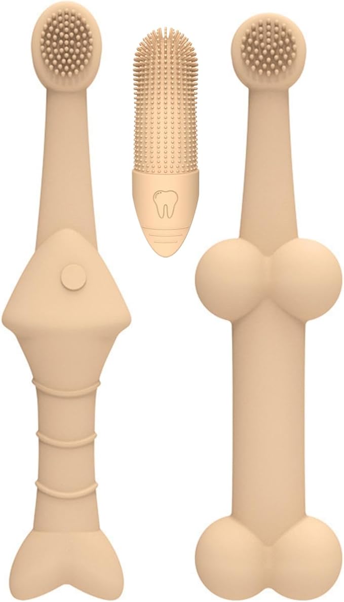Pet Dental Care Silicone Brush Set