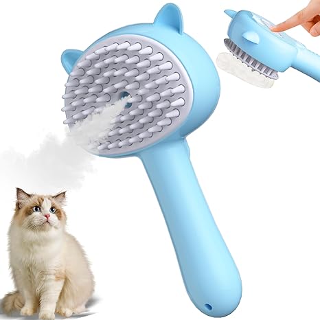 Cat Steam Brush – 3-in-1 Grooming & Massage Comb