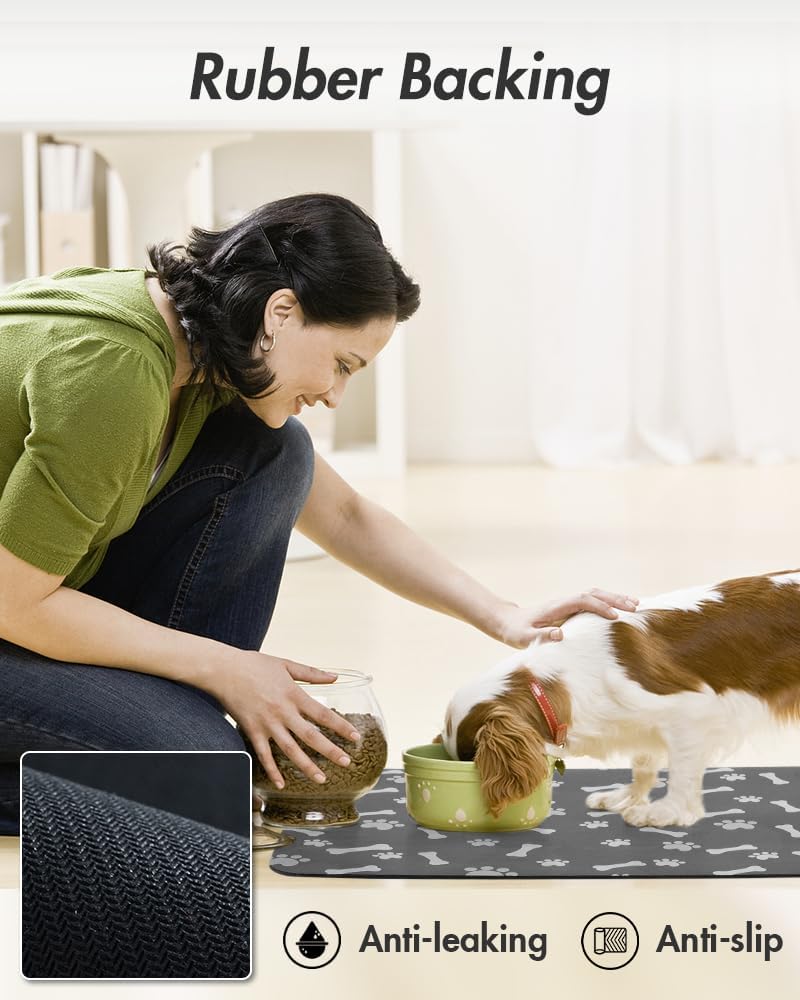 Pet Feeding Mat – Quick-Dry & Non-Slip Placemat for Dogs and Cats