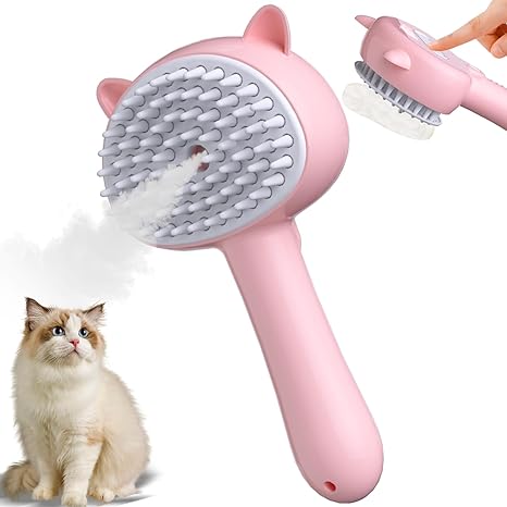 Cat Steam Brush – 3-in-1 Grooming & Massage Comb