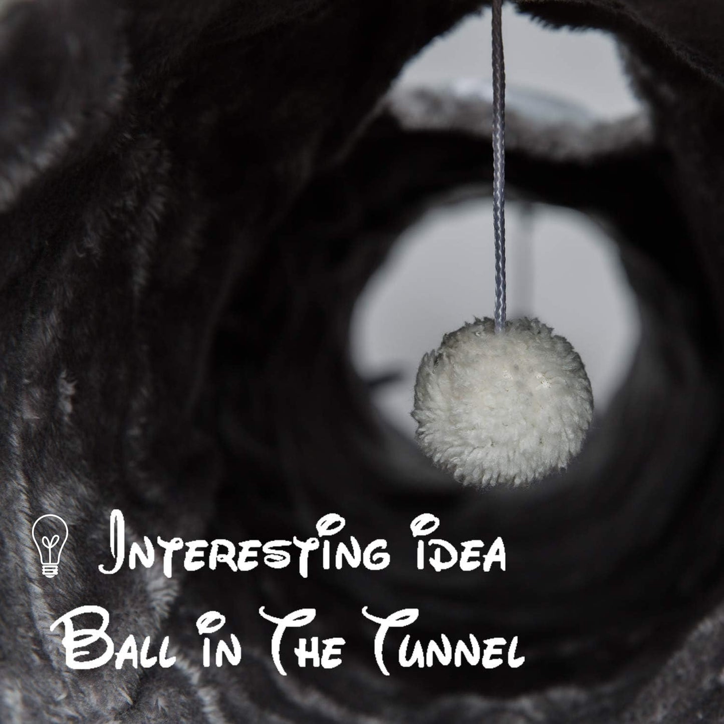 Geometric Cat Tunnel with Plush Interior