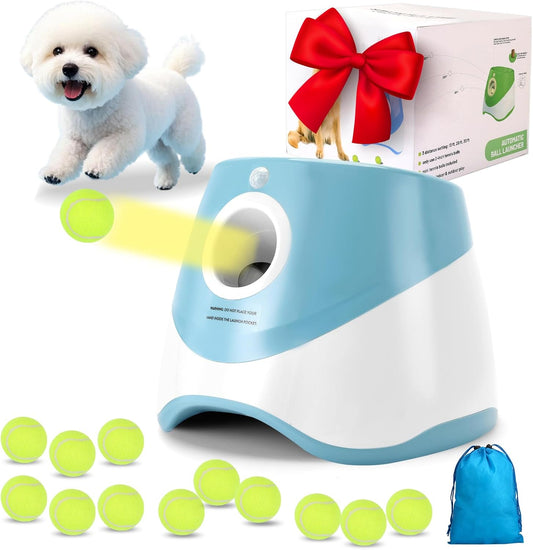 Automatic Dog Ball Launcher – Rechargeable with 12 Balls
