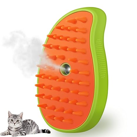 Cat Steam Brush – 3-in-1 Grooming & Massage Comb