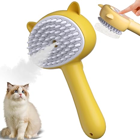 Cat Steam Brush – 3-in-1 Grooming & Massage Comb