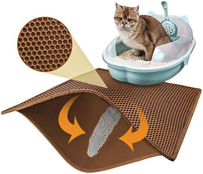 Cat Litter Mat Double Layer Waterproof 24x15 Inch