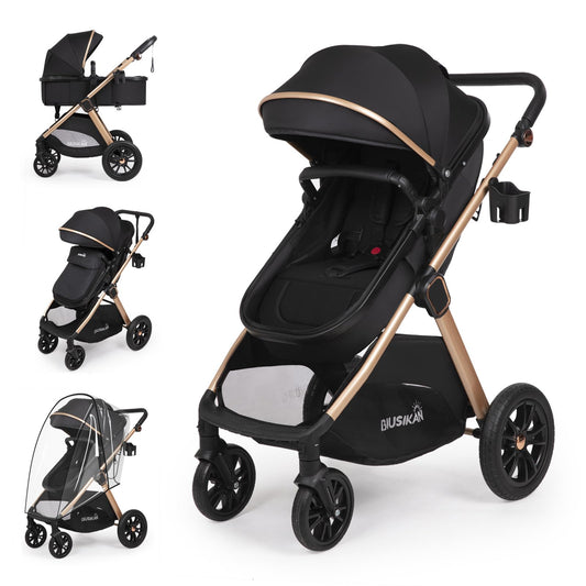 6-in-1 Convertible Baby Stroller with Bassinet Mode