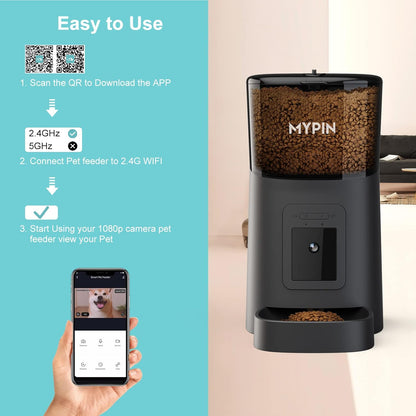 Smart Video Pet Feeder with Camera & App Control