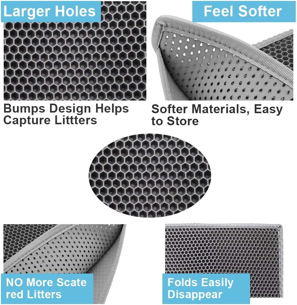 Cat Litter Mat Double Layer Waterproof 24x15 Inch