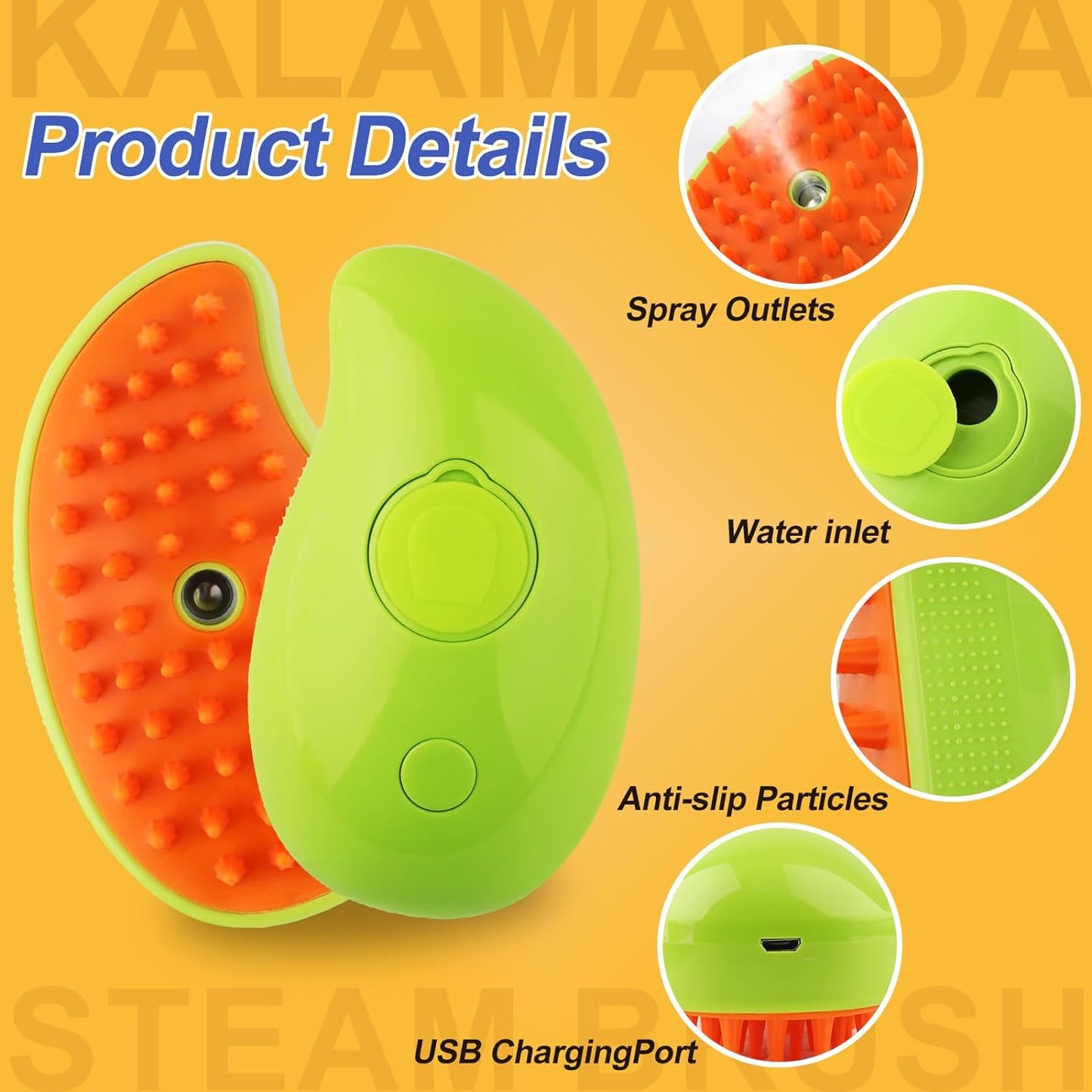 Cat Steam Brush – 3-in-1 Grooming & Massage Comb