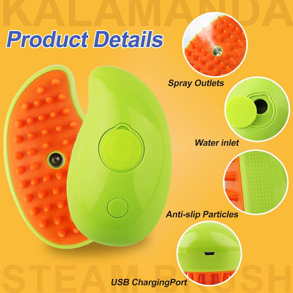 Cat Steam Brush – 3-in-1 Grooming & Massage Comb