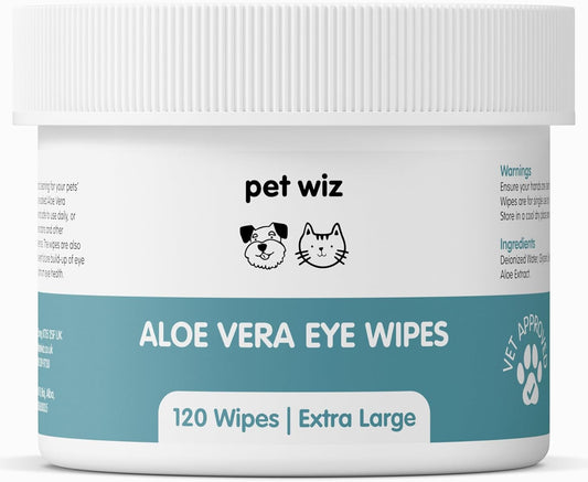 Aloe Vera Eye Wipes for Dogs & Cats