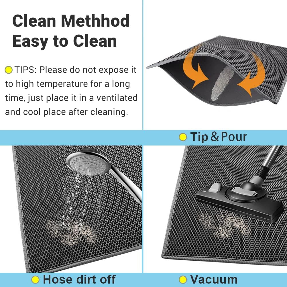 Cat Litter Mat Double Layer Waterproof 24x15 Inch