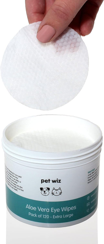 Aloe Vera Eye Wipes for Dogs & Cats