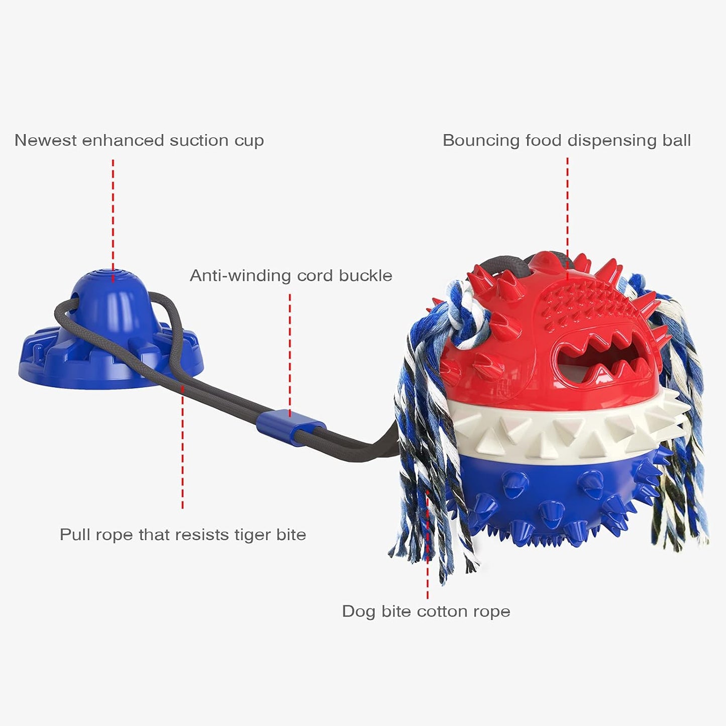 Suction Cup Tug Toy for Aggressive Chewers