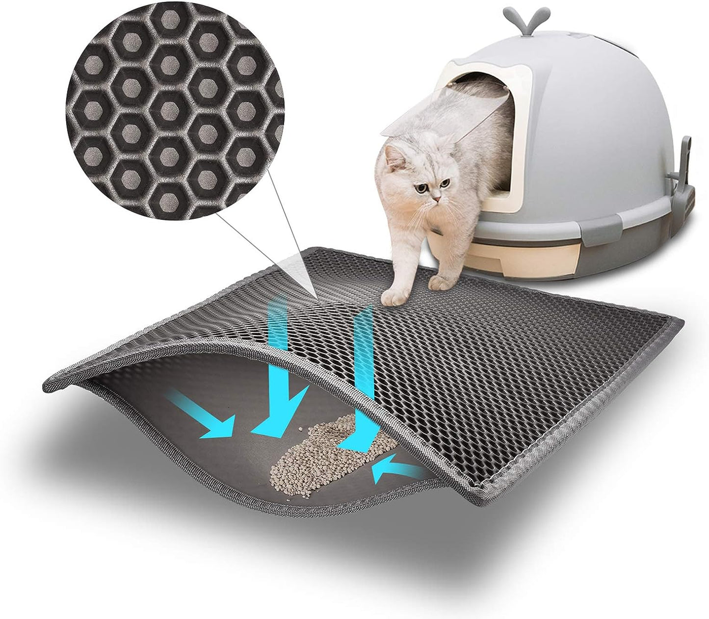 Cat Litter Mat Double Layer Waterproof 24x15 Inch