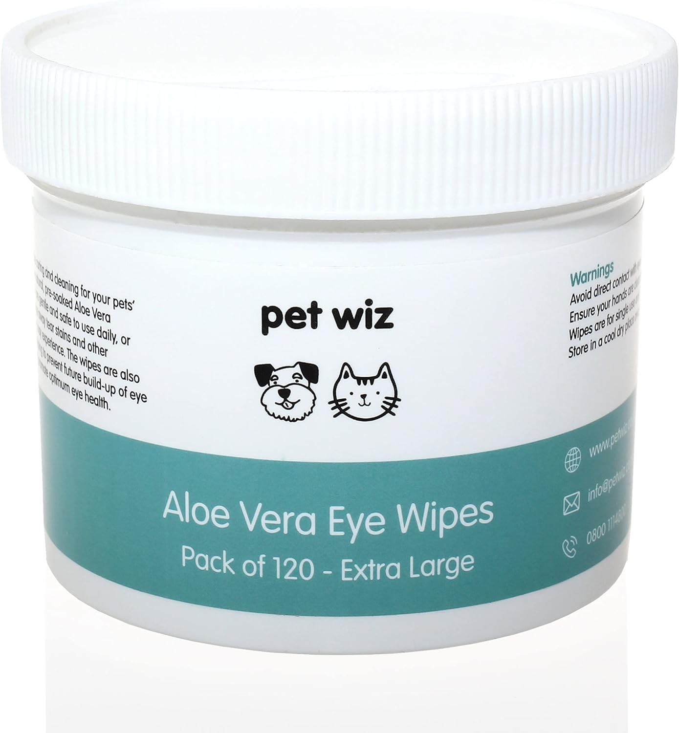 Aloe Vera Eye Wipes for Dogs & Cats