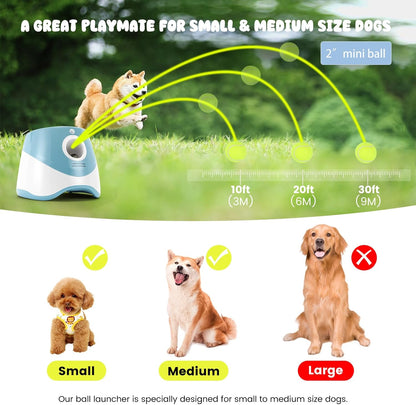 Automatic Dog Ball Launcher – Rechargeable with 12 Balls