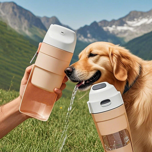2-in-1 Dog Water Bottle & Food Container