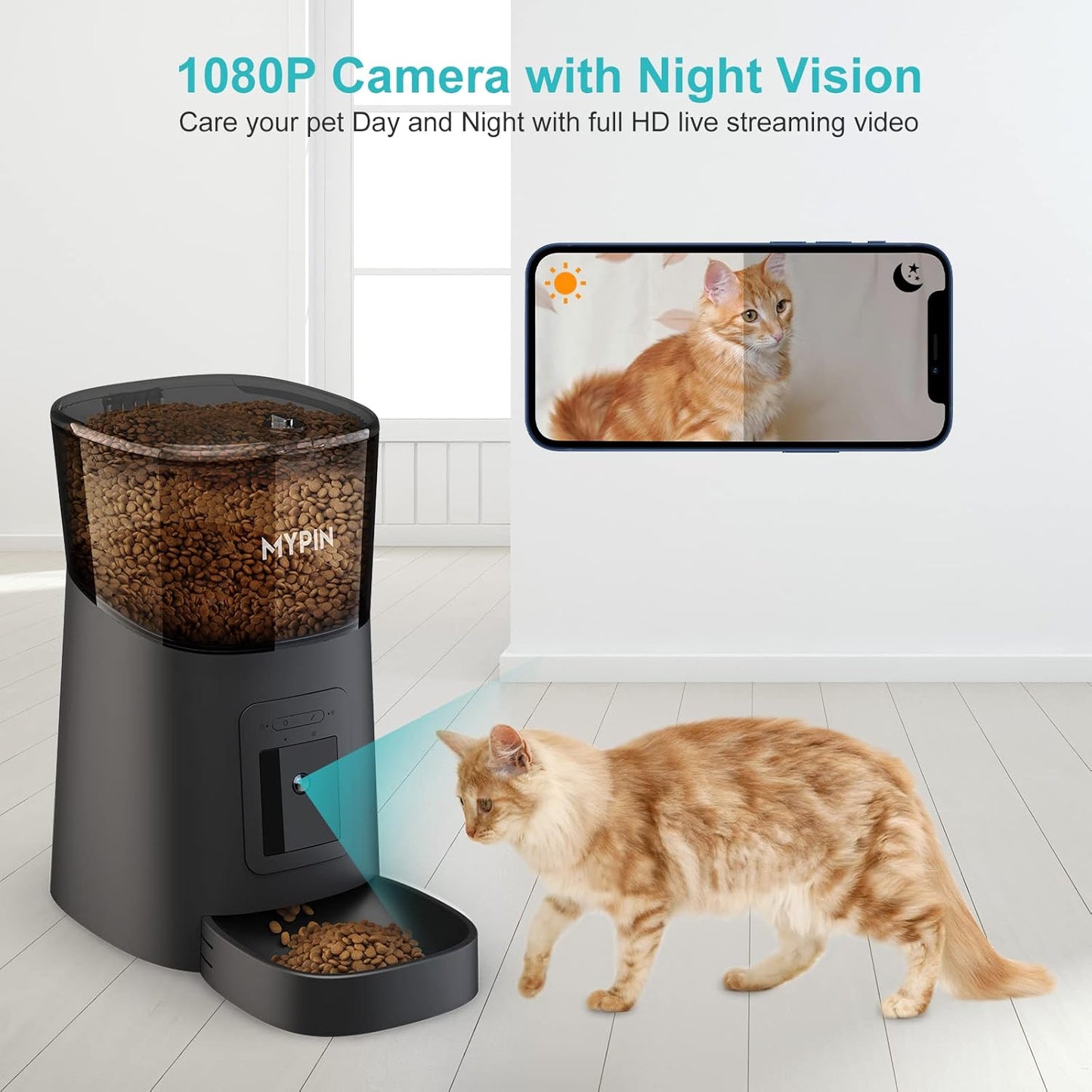 Smart Video Pet Feeder with Camera & App Control
