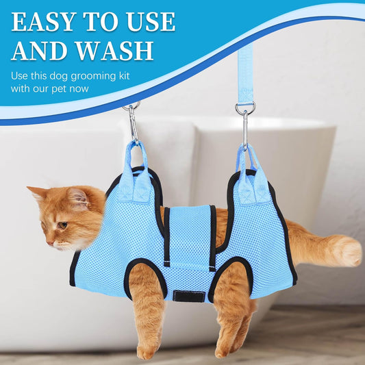 Cat Grooming Hammock with Nail Kit – XS